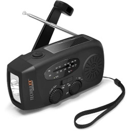 Technaxx TX-238 Radio FM Solarne Czarny Radioodbiornik