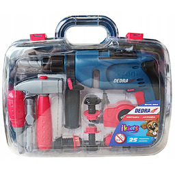 Dedra Zabawka zestaw wiertarka z akcesoriami w walizce