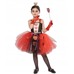 Strój zła Królowa Kier Serc 128/134 Alicja