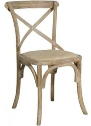 Krzesło dębowe z siedziskiem z rattanu i krzyżakowym