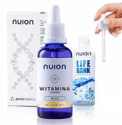 NUION Witamina B1 Tiamina, krople płyn, NERWY STRES