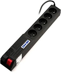 Acar 504WF-3M Listwa Przeciwprzepięciowa, 3 m, Czarny