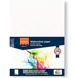 Vaessen Creative Florence gładki papier akwarelowy, biały, 300
