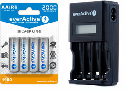 Ładowarka everActive NC-450 Black Edition + 4 akumulatory