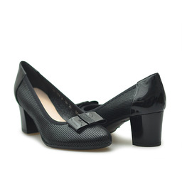 Czółenka Arka BI5180/908+83 Czarne lico+ lakier