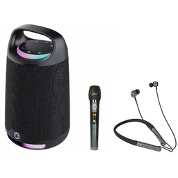 Głośnik przenośny Manta SPK330B Otus Bluetooth Karaoke Czarny