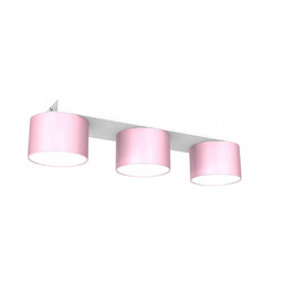MiLAGRO Lampa Sufitowa Dixie 3Xgx53 Różowy/Biały Żyrandol Wisząca