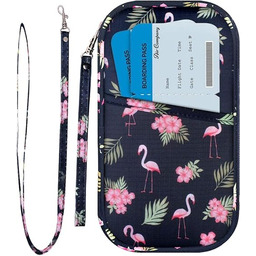 jiemei RFID rodzinny portfel na paszport, wodoodporny, organizer