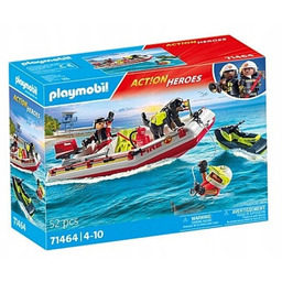 Playmobil 71464 Łódz straży pożarnej ze skuterem