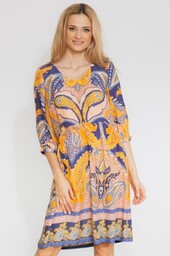 SUKIENKA OASIS - FIOLETOWO-POMARAŃCZOWA