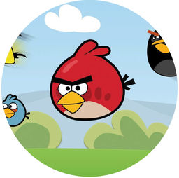 Dekoracyjny opłatek tortowy Angry Birds - 20 cm