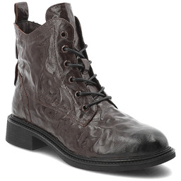 Artiker Brązowe Botki Skórzane Obuwie Damskie