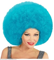 PERUKA AFRO NIEBIESKIE