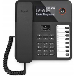 Telefon przewodowy z CLIP Gigaset DESK 600 czarny