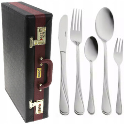 Zestaw Sztućce Komplet Walizka Połysk 72 Kinghoff