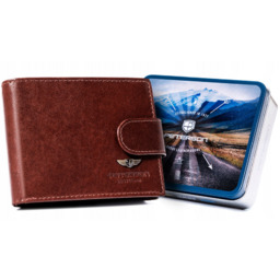 Portfel skórzany Peterson [DH] PTN 22301L-VT brązowy