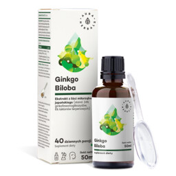 Ginkgo Biloba, ekstrakt Miłorząb Japoński 50:1 45 mg,