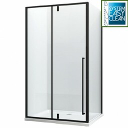 KABINA PRYSZNICOWA 90x120x195 cm/6 mm, CZARNE PROFILE MAT
