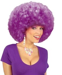 Peruka Mega Afro Fioletowa