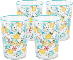 4-częściowy zestaw szklanek Flowers & Fruits 510 ml,