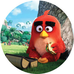 Dekoracyjny opłatek tortowy Angry Birds - 20 cm