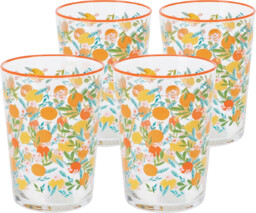 4-częściowy zestaw szklanek Flowers & Fruits 510 ml,