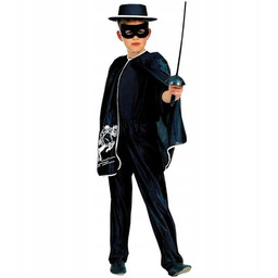 Strój dla dzieci Zorro czarny Muszkieter 152cm