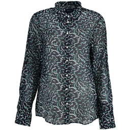 NIEBIESKA KOSZULA DAMSKA Z DŁUGIM RĘKAWEM GANT