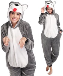 Piżama Kigurumi Onesie Pies Husky, Rozmiar L