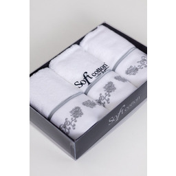 Zestaw podarunkowy małych ręczników DIARA, 3 szt Szary