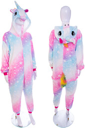 Piżama Kigurumi Onesie Jednorożec Pastelowy, Rozmiar S