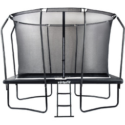 VIRTUFIT Trampolina prostokątna 183x274 cm Premium siatka drabinka