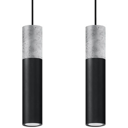 Lampa wisząca BORGIO 2 czarny SL.0651 - Sollux