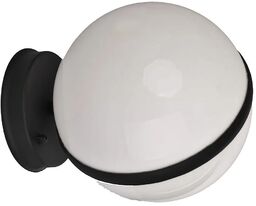 Lumes Okrągły kinkiet zewnętrzny czarny - N011-Genua