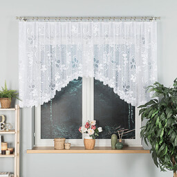 Markizeta Firana żakardowa gotowa 350x110 biała Renata