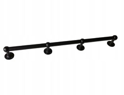 Poręcz 400cm Czarna Uchwyty Schodowe Balustrada Loft