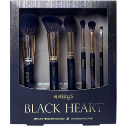 Black Heart zestaw pędzli do makijażu 6szt.