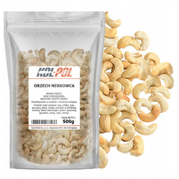 ORZECHY NERKOWCA 500g Całe nerkowce naturalne świeże wysoka
