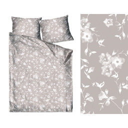 Greno Pościel satynowa 140x200 Annabell beżowa kwiatki