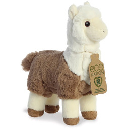 MASKOTKA LAMA ALPAKA BRĄZOWA PLUSZOWA PRZYTULANKA DZIECKA ECO