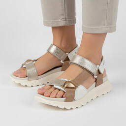 Hispanitas Sandały damskie, cholewka ze skóry naturalnej sportowy