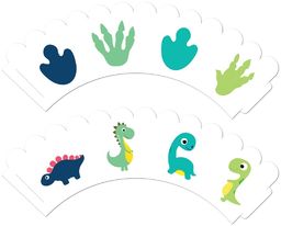 Papilotki na babeczki Wesołe Dinozaury - 6 szt.