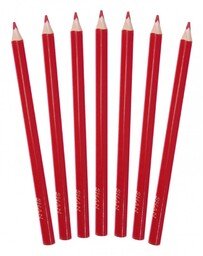 Kredki ołówkowe trójkątne grube jumbo Shan Czerwone 12