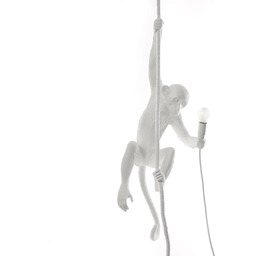 Lampa Stołowa SELETTI, Monkey Lamp, biały, salon, tworzywo