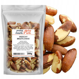 ORZECHY BRAZYLIJSKIE CAŁE 200g Naturalne świeże duże wysoka