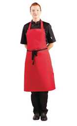 Whites Chefs Clothing Fartuch czerwony Bib I Whites