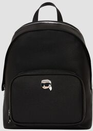 KARL LAGERFELD Czarny plecak Ikon Pebble Md Backpack
