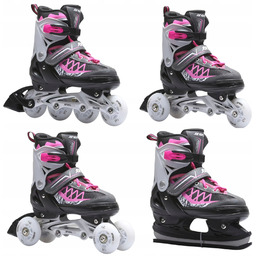 2X Łyżworolki Enero Pro 1040745 4w1 (rozmiar 34-37)