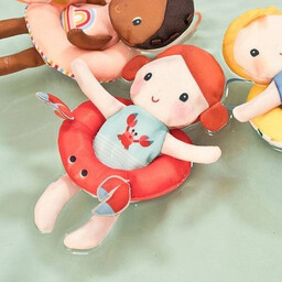 Laleczka do kąpieli z kółkiem w komplecie zabawki