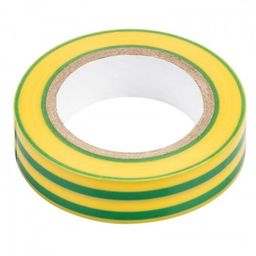 Taśma izolacyjna PVC 15mm / 10m żółto-zielona